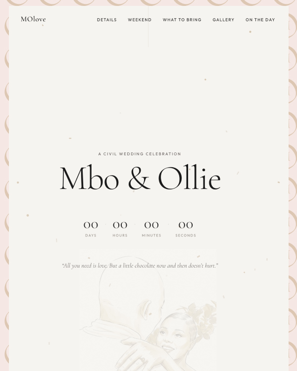 The original MOlove wedding website